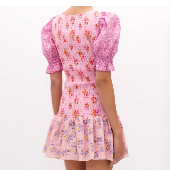 LOVESHACK FANCY LUPPA DRESS EXPLODED PINK - Picture 8 of 12